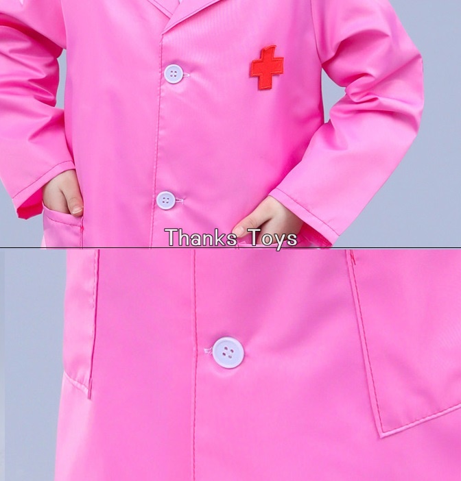 ชุดเสื้อกาวน์พยาบาล สีชมพู