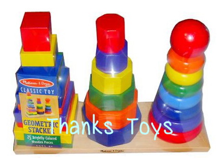 บล็อกไม้เรขาสวมหลัก Melissa and Doug