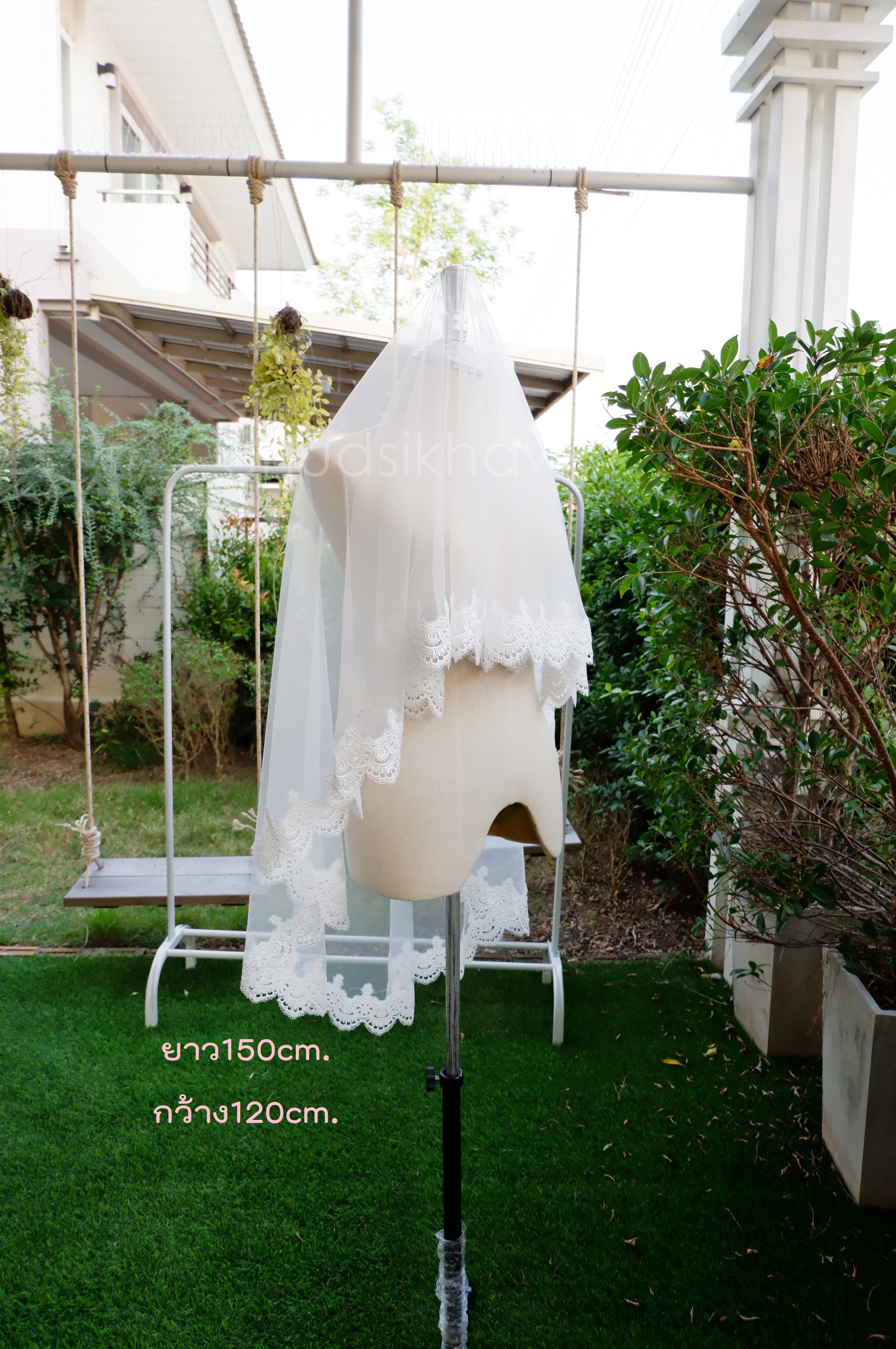 เวล veil ผ้าคลุมเจ้าสาวอิสลาม ผ้าคุลุมเข้าโบสถ์ ผ้าคลุมเจ้าสาวฉลุลายลูกไม้สวยหวาน เนื้อผ้าดี