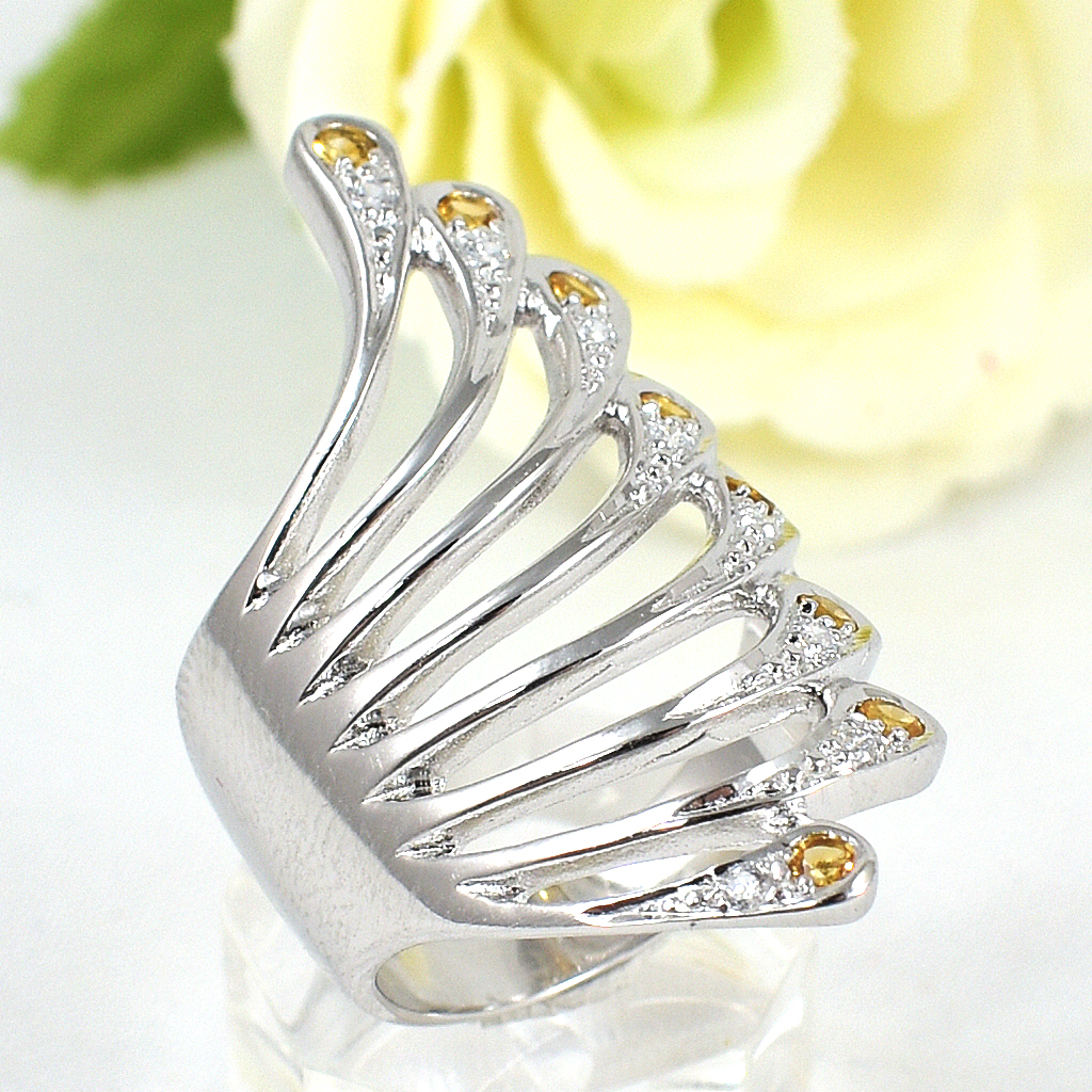 SKJewelryfactory แหวนปีกนก ดีไซน์ไม่เหมือนใคร แรงบันดาลใจการออกแบบมาจากนก ER01920-CIT