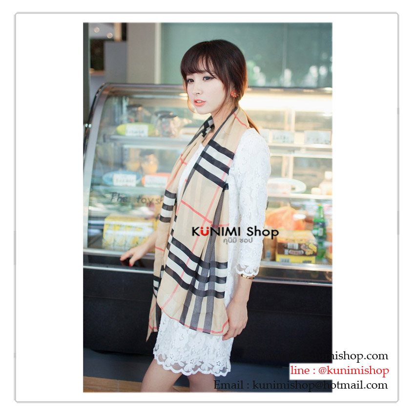 PR012 ผ้าพันคอแฟชั่น ผ้าคลุมไหล ลายสวย เก๋ งานดี ผ้าชีฟองแบบบาง
