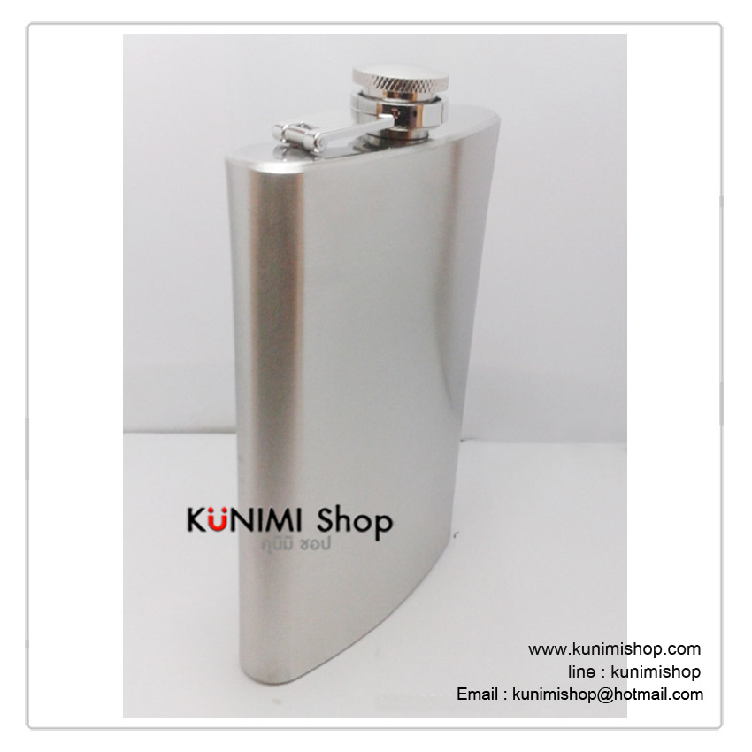 กระป๋องใส่เหล้าและเครื่องดื่ม ขนาด 10 Oz แบบเรียบไม่มีลวดลาย กระป๋อง ขวด ใส่เหล้า ใส่เครื่องดื่ม ทำจาก สแตนเลส Stainless Steel ขนาดเล็ก กะทัดรัด พกพา สะดวก พร้อมกรวยสแตนเลส ขนาดความจุ 10 ออนซ์ (300 ซีซี ) ( กว้าง : 9.5 ซม. , สูง(ถึงฝา) : 16 ซม., หนา : 2.2 ซม. ) 