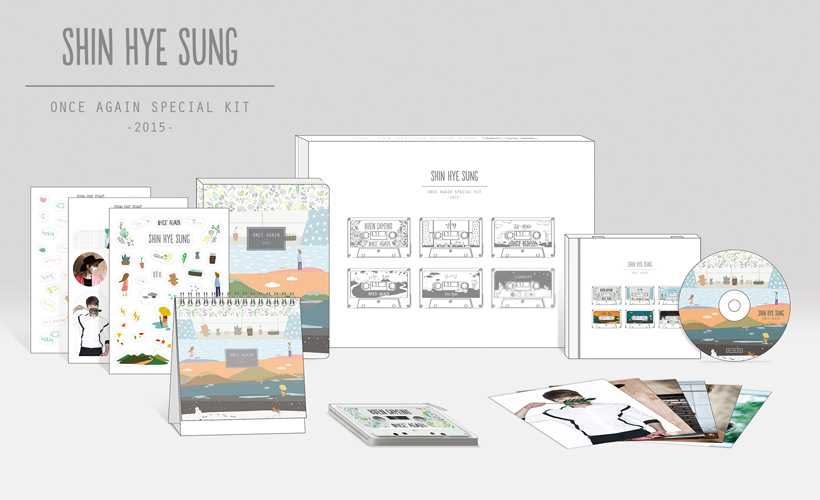[Pre] Shin Hye Sung : Once Again Special Kit 2015 (CD+Diary+Sticker+Mini Desk Calendar+Post Card Set+Pouch)
