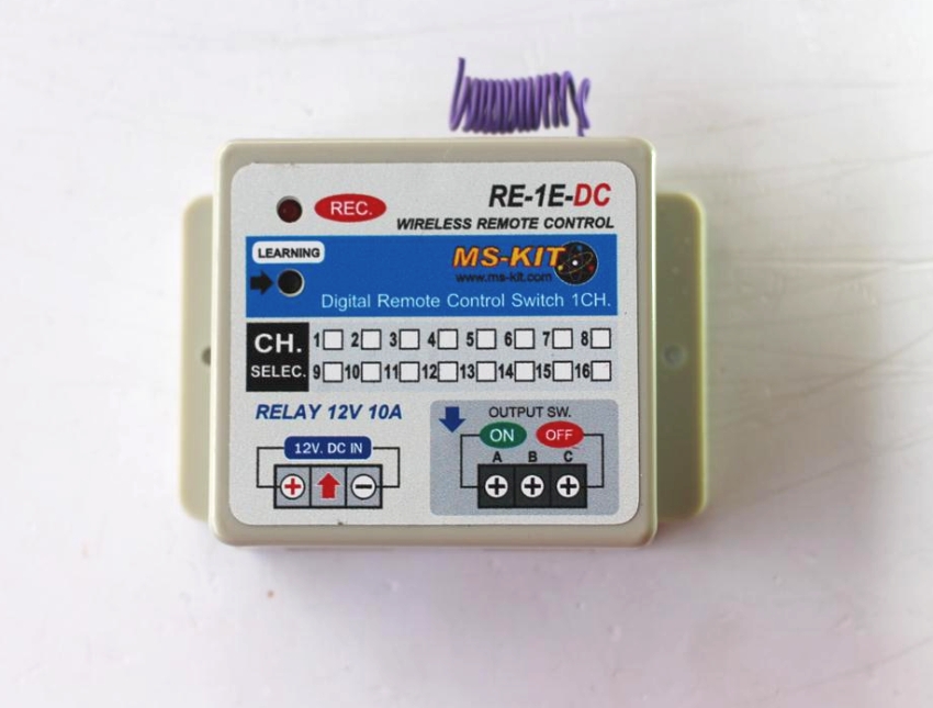 RF-1C รีโมทสวิตช์ 1 ช่อง ใช้ไฟ DC