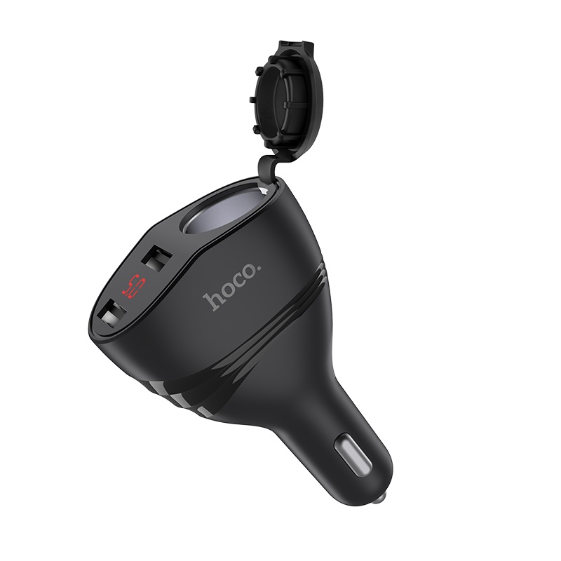 Hoco Z34 ชาร์จรถ 2 Port 3.1A มีหน้าจอ LED และช่องเสียบกล้องติดรถ ของแท้ 100%