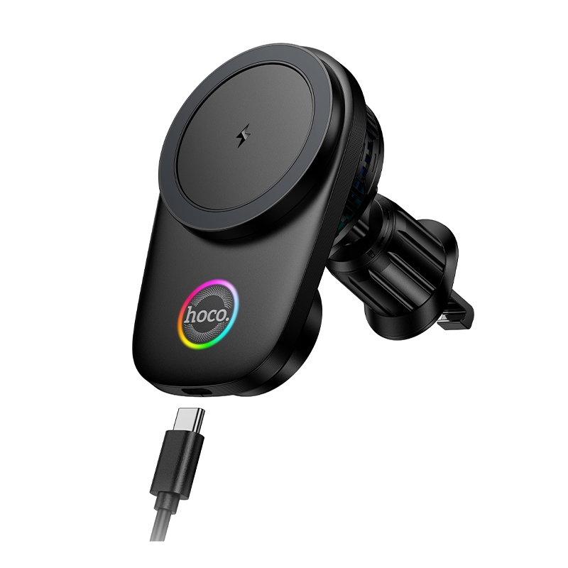 HOCO HW36 Air Outlet Magnetic Wireless Fast Charging Car Holder ขาตั้งมือถือติดช่องแอร์ชาร์จไร้สายได้