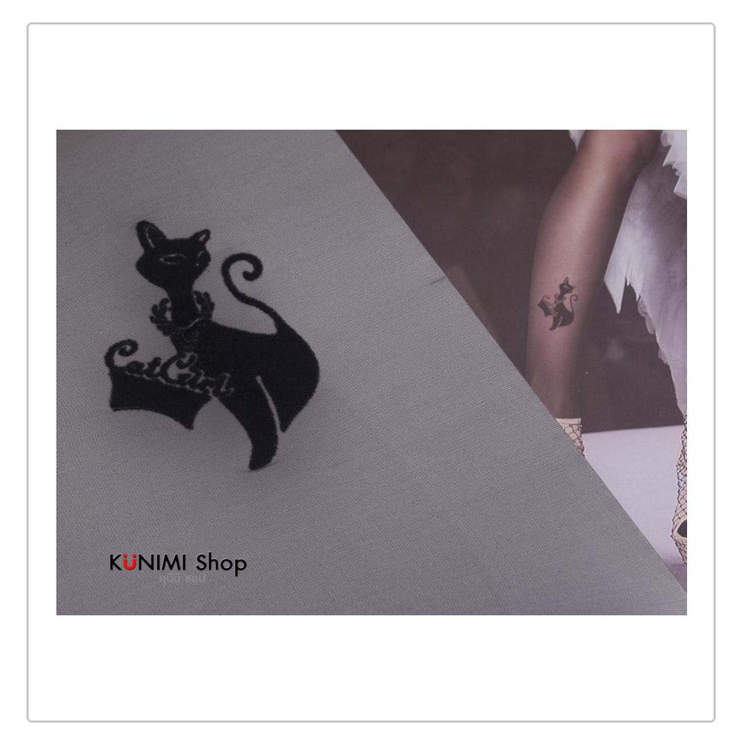  ถุงน่องแบบเต็มตัว ช่วงข้อเท้ามีลายแมวเหมียว สวยเซ็กซี่มากคะ ขนาด : FREE SIZE มี 2 สี : สีเนื้อ สีดำ