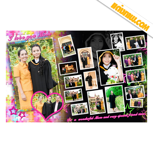 ของขวัญรับปริญญา ภาพโฟโต้มิ๊กซ์ Retro/Vintage