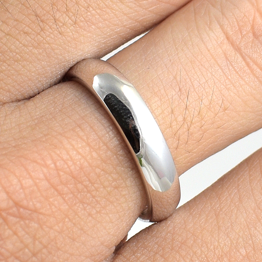 SKJewelryFactory แหวนเงินแท้ แหวนเกลี้ยง แหวนปลอกมีด หน้ากว้าง 5 มิล ตัวเรือนหนาเเข็งแรง ER01062-JSV
