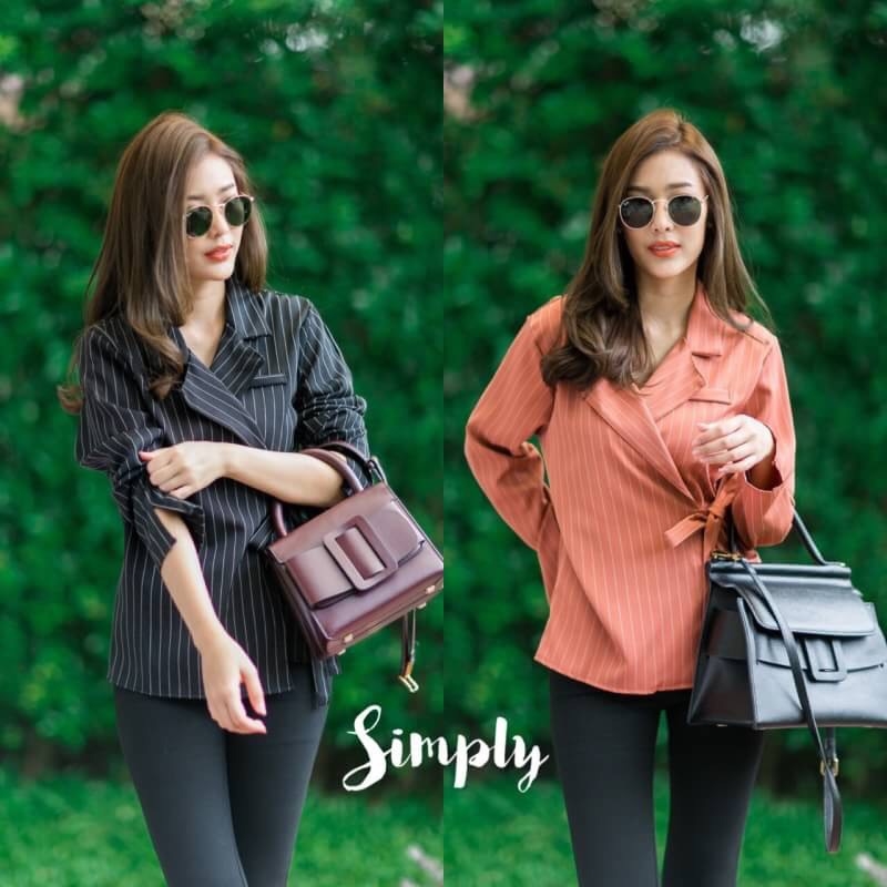 พร้อมส่ง blazer/คลุม ทรงป้ายหน้า