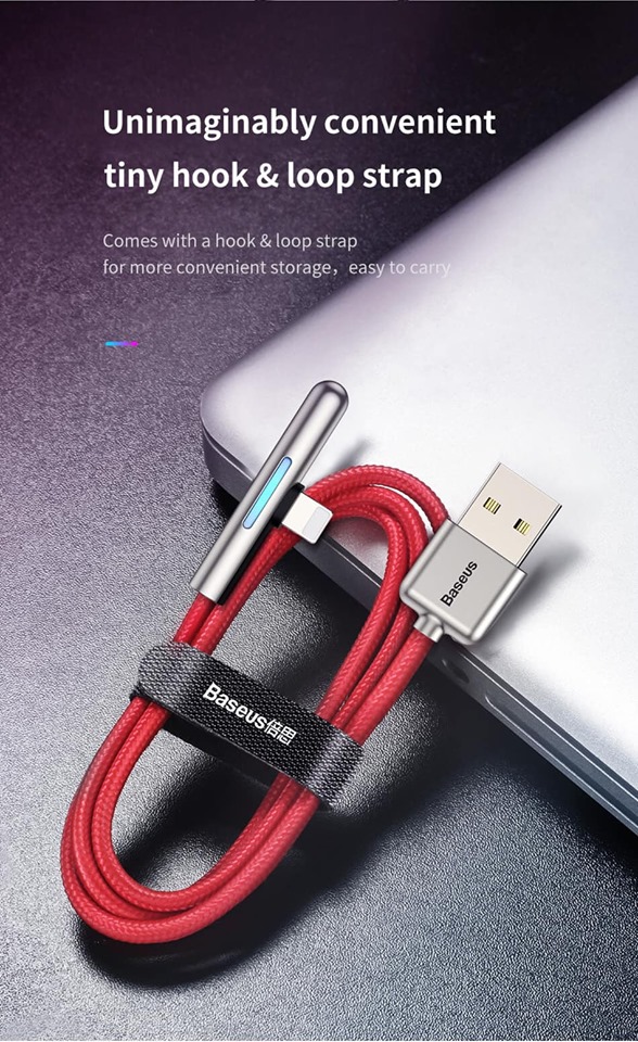 สายชาร์จ Baseus Colorful Gradual Lighting USB Cable for Apple iPhone