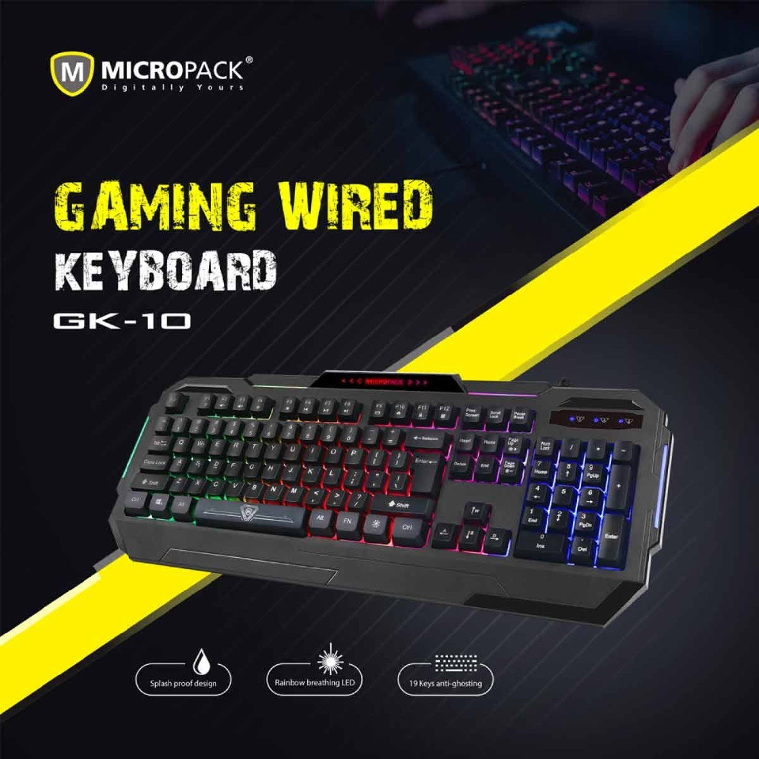 KEYBOARD (คีย์บอร์ดเกมมิ่ง) GAMING MICROPACK GK-10