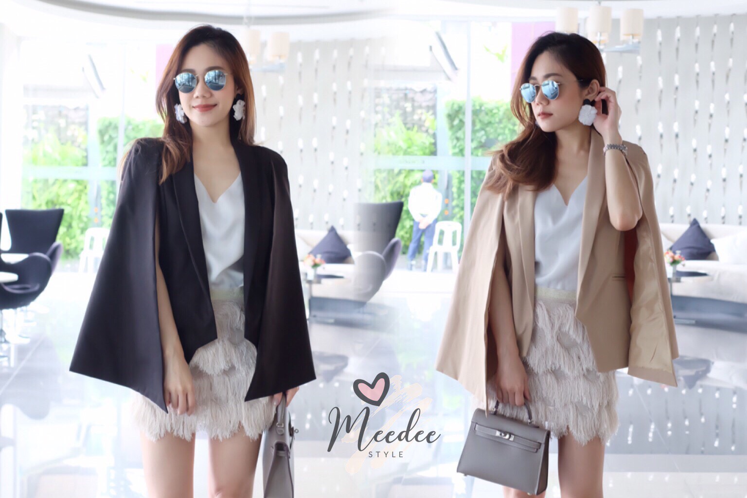 พร้อมส่ง Blazer เกาหลีทรงปีกค้างคาว