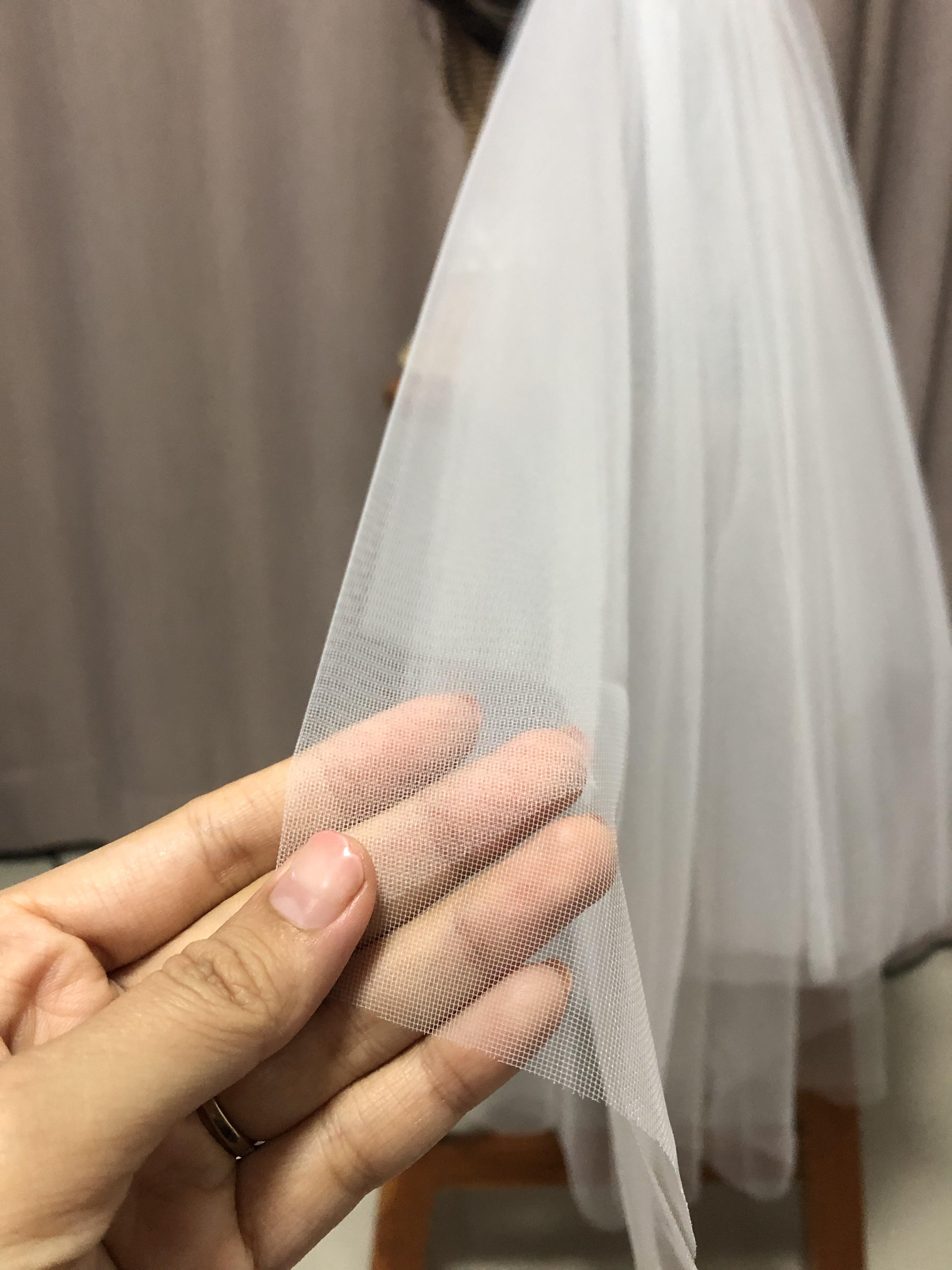 เวลเจ้าสาว ผ้าคลุมผมเจ้าสาว 80 ซม. นิ่ม ฟู (V270) รุ่นยอดนิยม (คลุมหน้าได้)