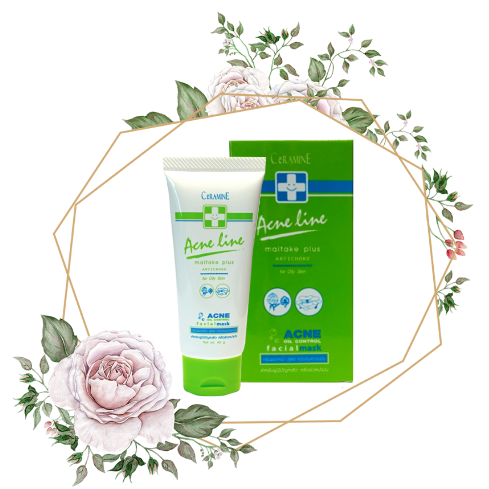 CeRAMINE Acne Line Maitake Plus Artichoke Facial Mask เซอรามายน์ แอคเน่ ไลค์ ไมตาเกะ พลัส อาร์ติโช๊ค เฟเชียล มาส์ค