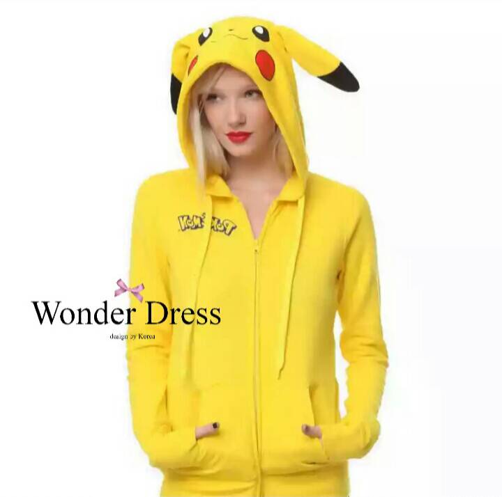 พร้อมส่ง เสื้อ POKEMON ผ้าสำลีสีเหลือง