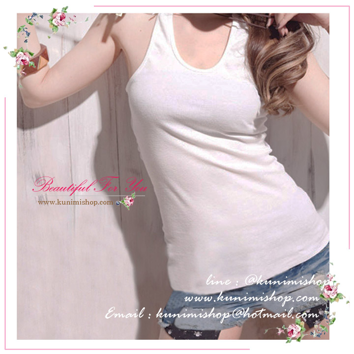 เสื้อกล้าม เสื้อซับใน ด้านหลังตกด้วยผ้าลูกไม้ เนื้อผ้ามีความยืดหยุ่นตามรูปร่างคะ รอบอกไม่เกิน 36 นิ้ว มี 2 สี ขาว , ดำ 