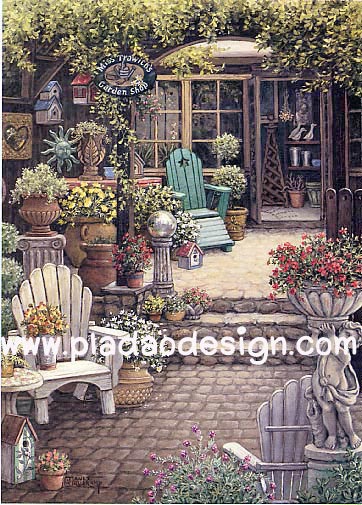 กระดาษอาร์ทพิมพ์ลาย สำหรับทำงาน เดคูพาจ Decoupage แนวภาพ จัดบ้านและสวน เก้าอี้ในสวนหน้าบ้าน ภาพแนวตั้ง ปลาดาว ดีไซน์