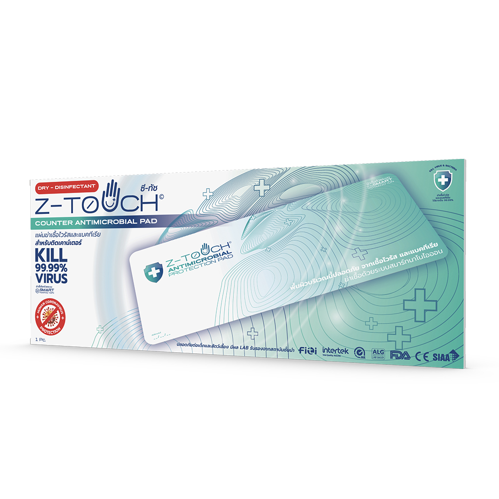 Z-Touch แผ่นกำจัดเชื้อไวรัสและแบคทีเรียสำหรับวางบนเคาน์เตอร์