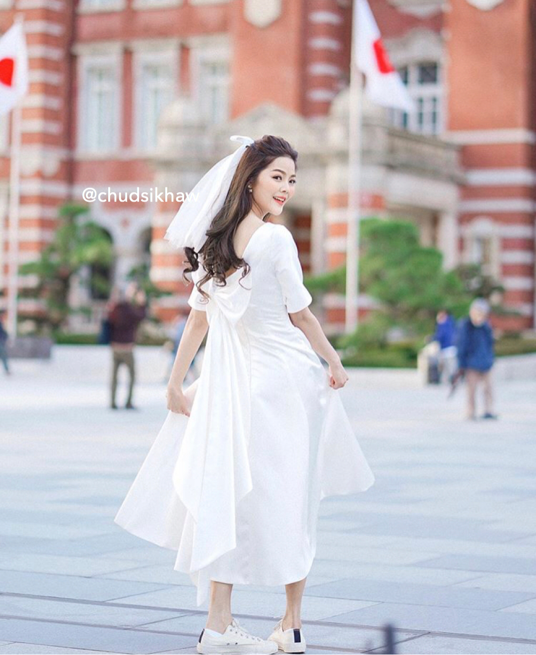 เวล ผ้าคลุมเจ้าสาวติดโบว์ แนวมินิมอล น่ารักมาก