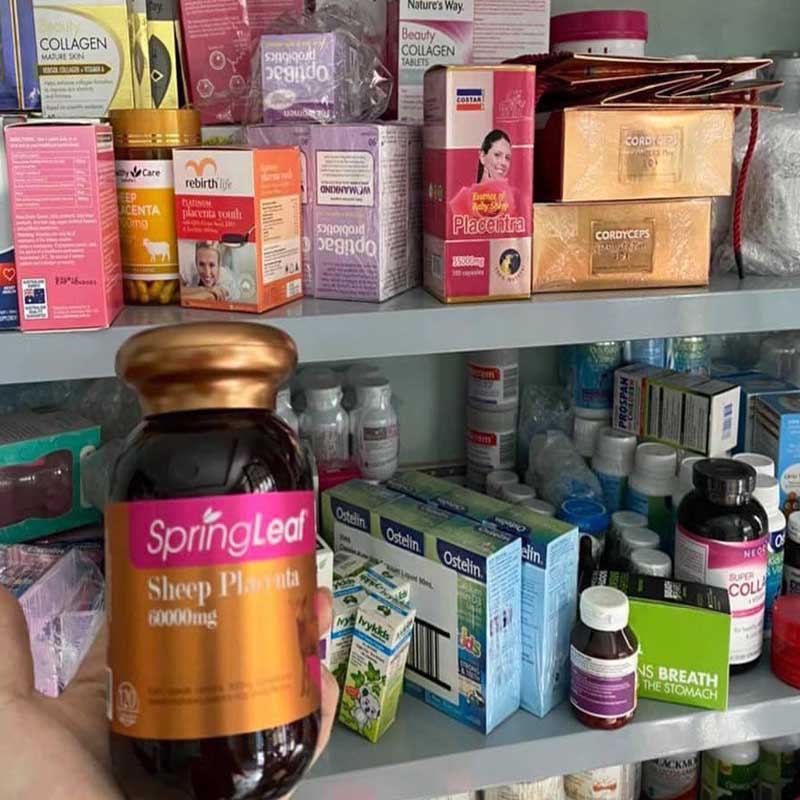 Spring Leaf Sheep Placenta 60000mg, 60000mg120 รกแกะ ผิวอ่อนเยาวว์ ลดริ้วรอย ฝ้า จุด