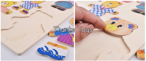 จิ๊กซอว์แต่งตัวครอบครัวหมีชุดใหญ่