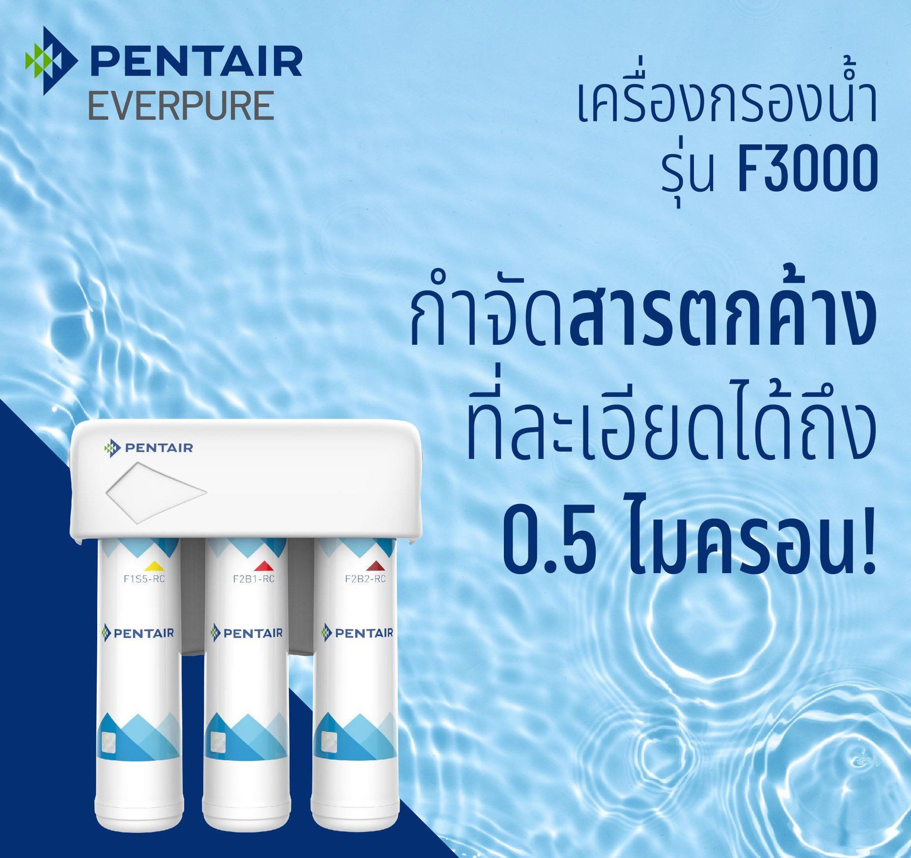 เครื่องกรองน้ำดื่มคุณภาพสูง Pentair รุ่น F3000-B2B