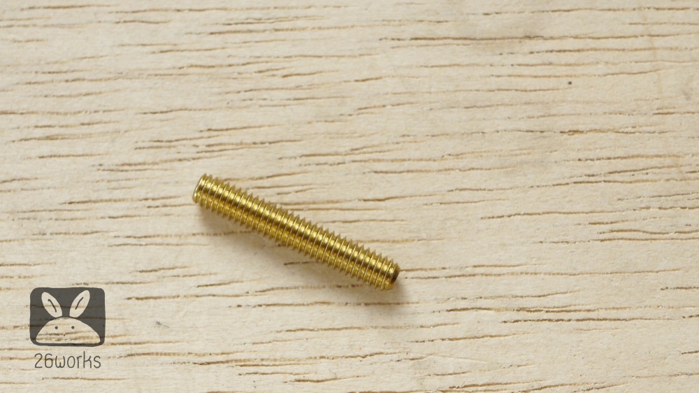สกรูเกลียวตัวหนอน ทองเหลือง M4 x 24 mm ขายเป็นตัว