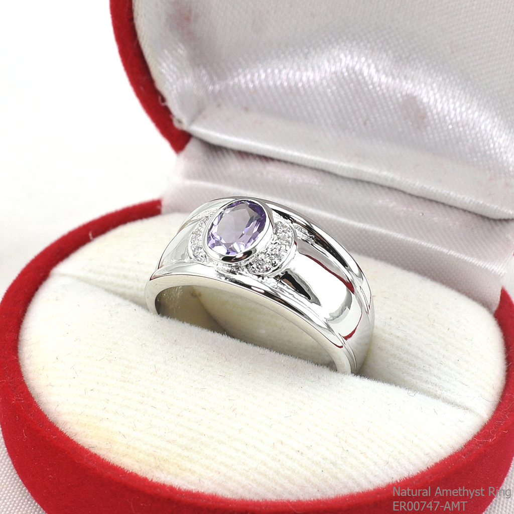 SKJewelryFactory แหวนแอมิทิสต์แท้ สำหรับใครที่นอนไม่ค่อยหลับ ใส่วงนี้จะทำให้การหลับดีขึ้นมากกว่าเดิม ER00747-AMT