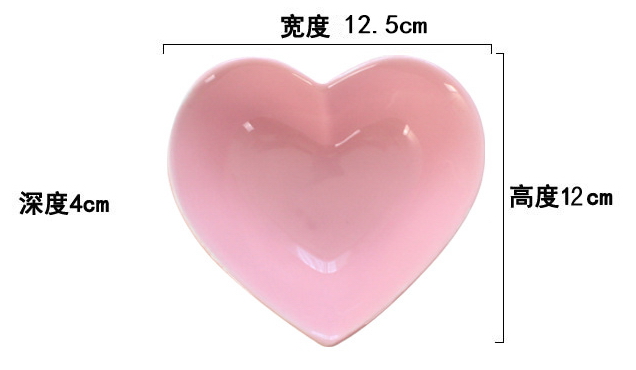 ชามหัวใจ ชามเซรามิค มี 5 สี