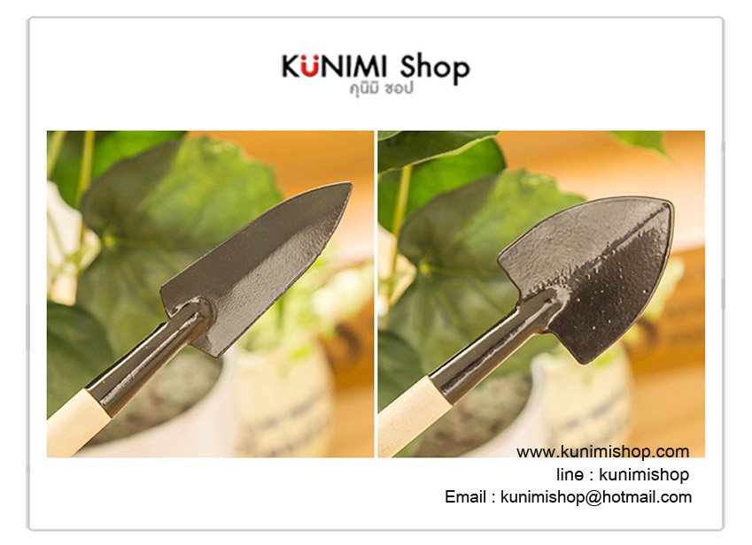 รหัสสินค้า GL098 อุปกรณ์ทำสวน ปลูกต้นไม้ ประกอบด้วย จอบ พลั่ว คราด ขนาดเล็ก พกพาสะดวก ไปในที่ต่างๆ 1 แพ็ค มี 3 ชิ้น