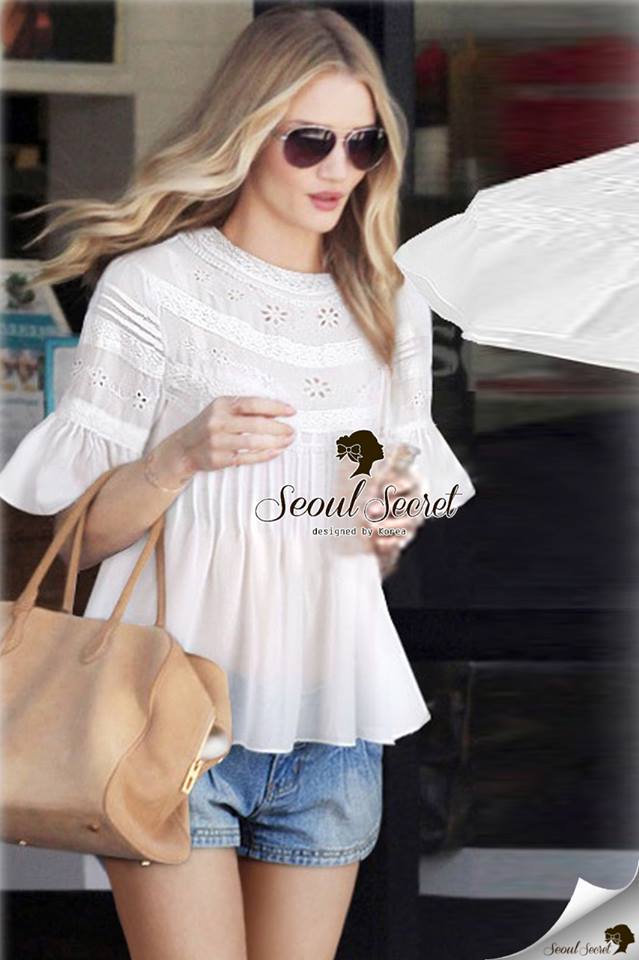 พร้อมส่ง เสื้อชายปล่อยพริ้วๆ เสื้อผ้าเกาหลี
