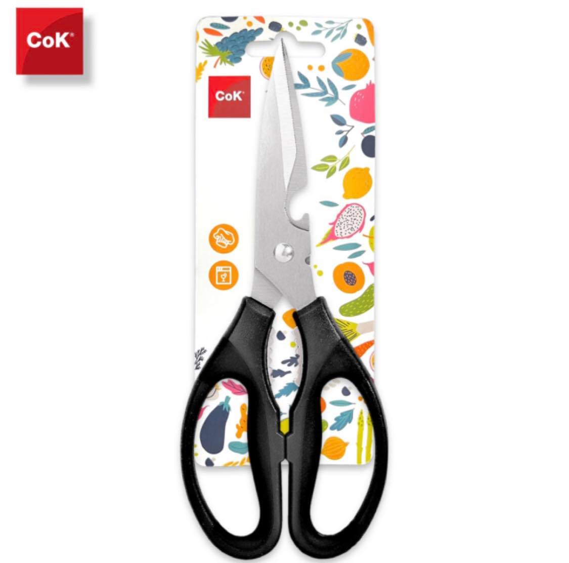 ซื้อ 1 แถม 1 Cok kitchen scissors กรรไกรอเนกประสงค์ กรรไกรครัวตัดอาหาร
