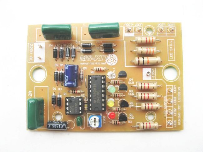 โครงงาน 2A (ซัพพลาย LED ไม่ใช้หม้อแปลง) และวงจรไฟวิ่ง 4 ช่องในตัว