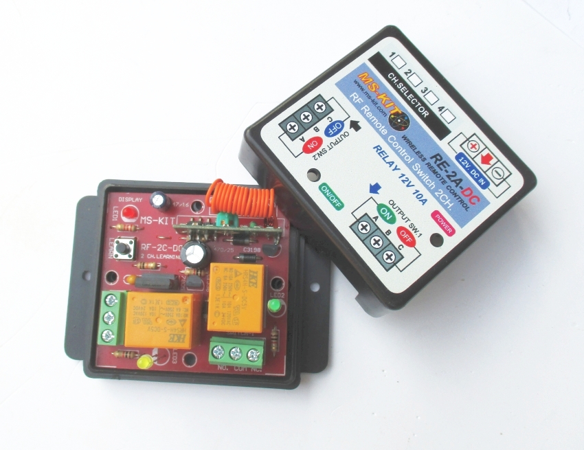 RF-2C รีโมทสวิตช์ 2 ช่อง ใช้ไฟ DC