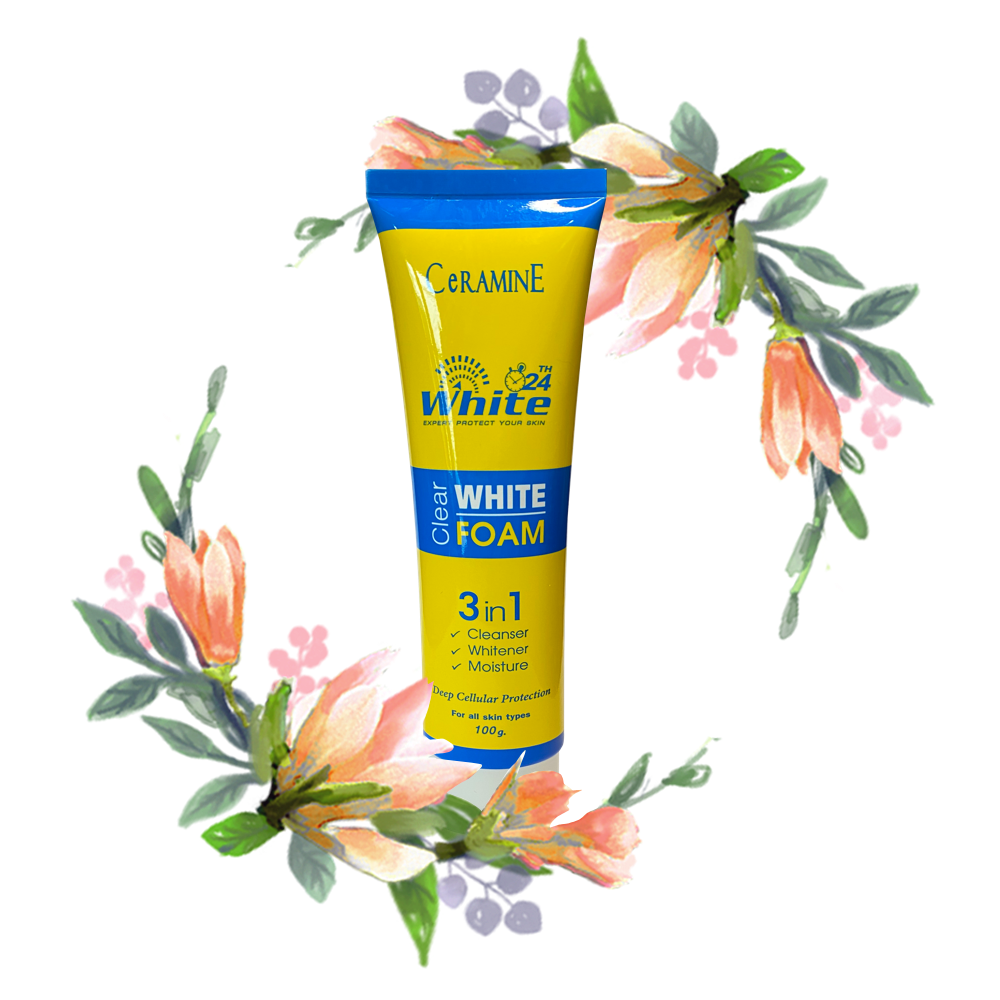 CeRAMINE White 24th Clear White Foam เซอรามายน์ ไวท์ ทเวนตี้โฟร์ เคลียร์ ไวท์ โฟม