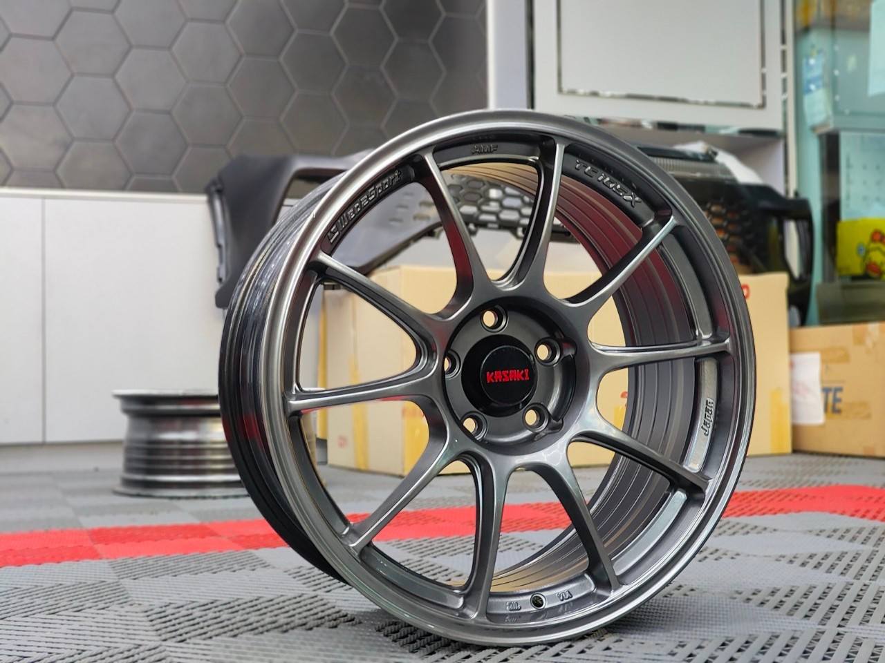 ล้อ KASAKI TC105 ขอบ18x8.0 5x114.3 ET35 สีHS *ราคาต่อวง