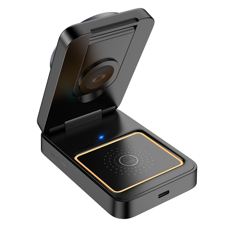 แท่นชาร์จไร้สาย Hoco CQ21 Power 3 in 1 Desktop Magnetic Wireless Fast Charger