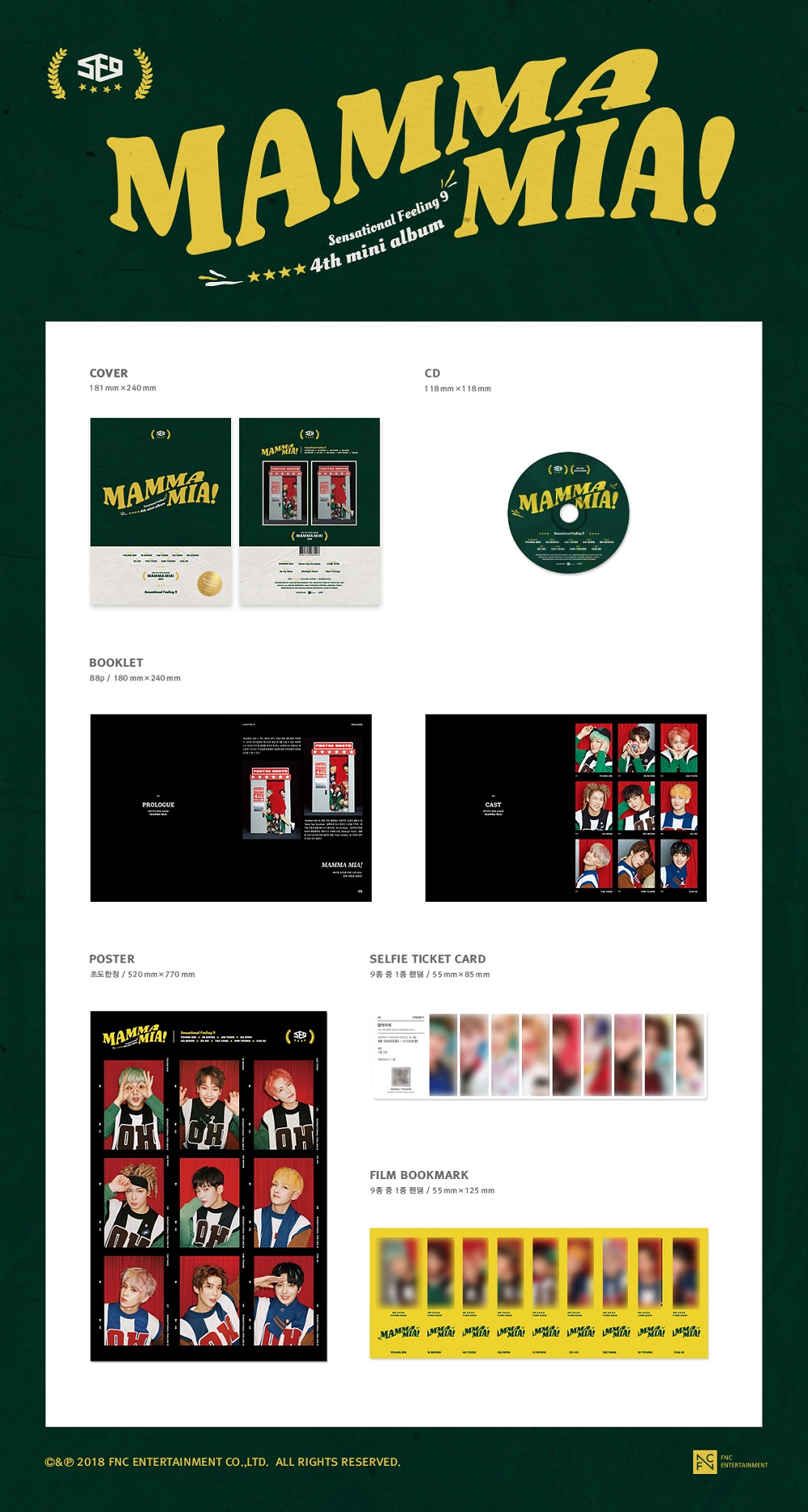 [Pre] SF9 : 4th Mini Album Special Edition - MAMMA MIA +Poster