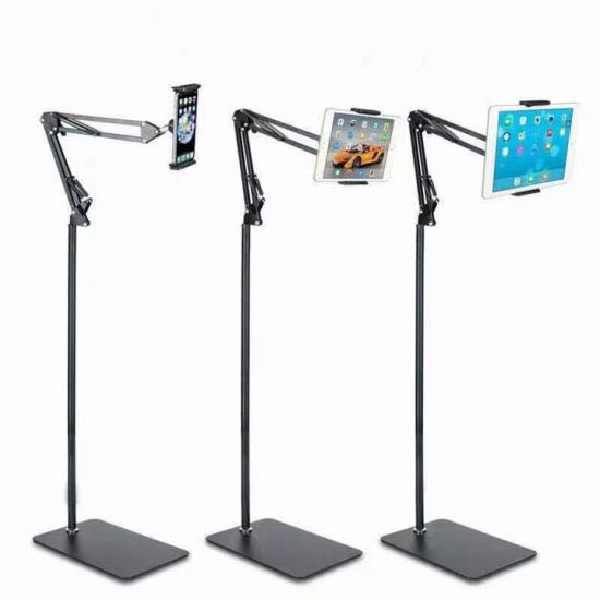 Tablet Floor Stand ขาตั้งโทรศัพท์มือถือ ที่จับมือถือ ที่วางแท็บเล็ตแบบตั้งพื้น พับได้ (กล่องฟ้า)