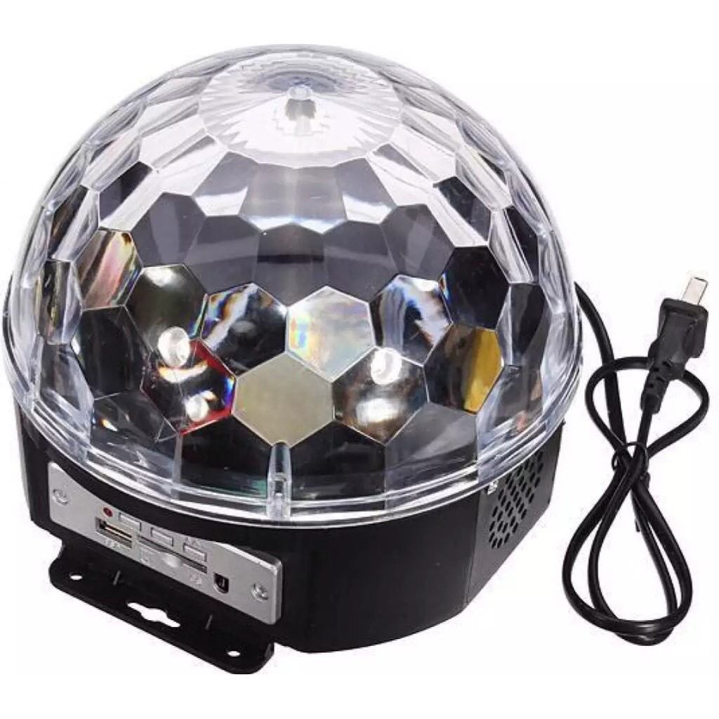 ไฟดิสโก้เธค ไฟเธค ไฟปาร์ตี้ พร้อมลำโพง MP3 ไฟเต้นตามจังหวะเพลง MP3 LED Magic Ball Light ของแท้