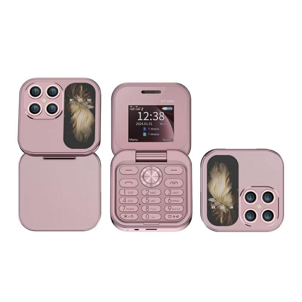 โทรศัพท์ มือถือ ฝาพับ i17pro mini phone ใส่ได้ 2 ซิม ถ่ายรูปได้ ขนาดกะทัดรัด พกพาสะดวก ดีไซน์สวยมาก