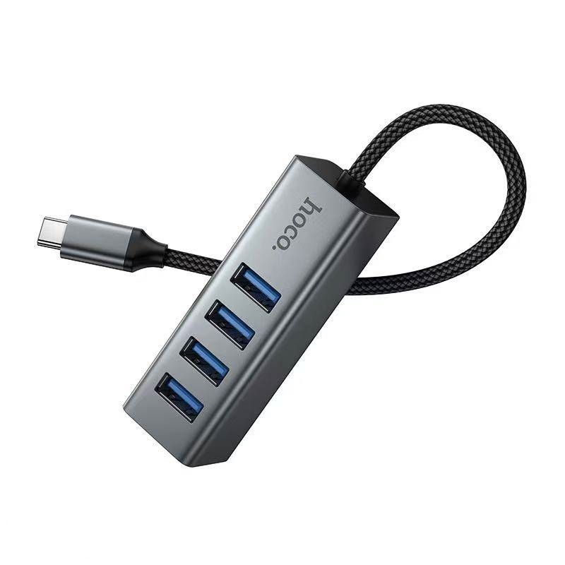 Hoco HB1C 4in1 USB Hub (Type-C to USB-A 3.0 x4) ฮับ USB Type-C ขยายพอร์ตได้ครบในตัวเดียว