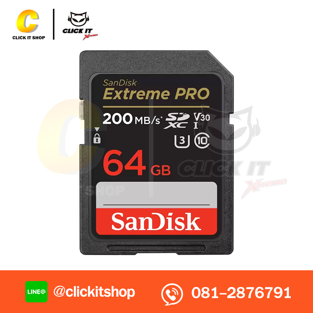 SD Card 64GB SanDisk Extreme Pro (SDC10, Class 10) SDSDXXU-064G-GN4IN