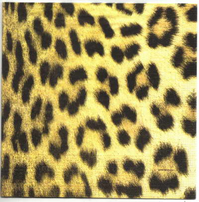 แนวภาพลายแต่ง ซาฟารี ขนเสือดาว เป็นภาพเต็มแผ่น Safari Leopard กระดาษแนพกิ้นสำหรับทำงาน เดคูพาจ Decoupage Paper Napkins ขนาด 33X33cm