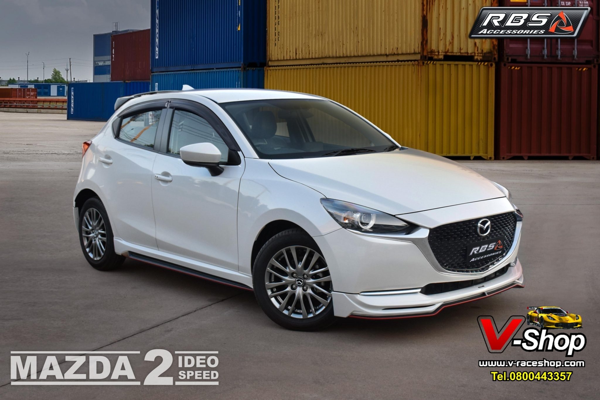 New Mazda2 skyative 2020 รุ่น RBS 5 ชิ้น ( สำหรับ 5ประตู เพิ่มสปรอย์เลอร์ )