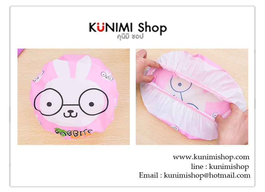หมวกคลุมผ้าใส่อาบน้ำ ลายการ์ตูนน่ารัก มีให้เลือกหลายลายคะ