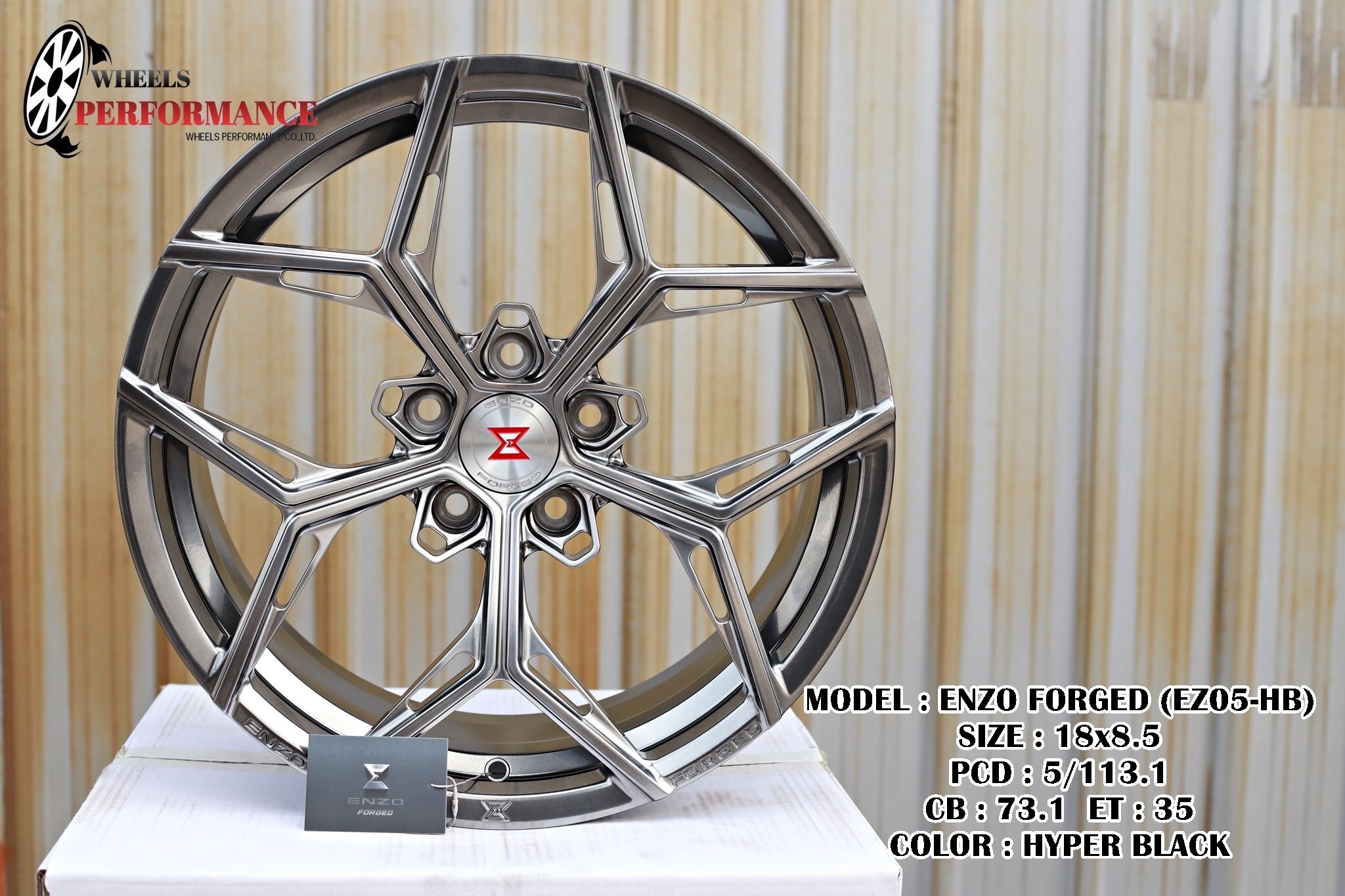 ล้อ Enzo Forged EZ05 ขอบ18x8.5 5x112-114.3 ET35 Hyper Black *ราคาต่อวง* ล้อ Forged แท้ๆ