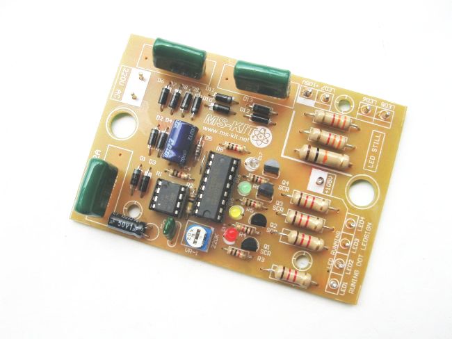 โครงงาน 2A (ซัพพลาย LED ไม่ใช้หม้อแปลง) และวงจรไฟวิ่ง 4 ช่องในตัว