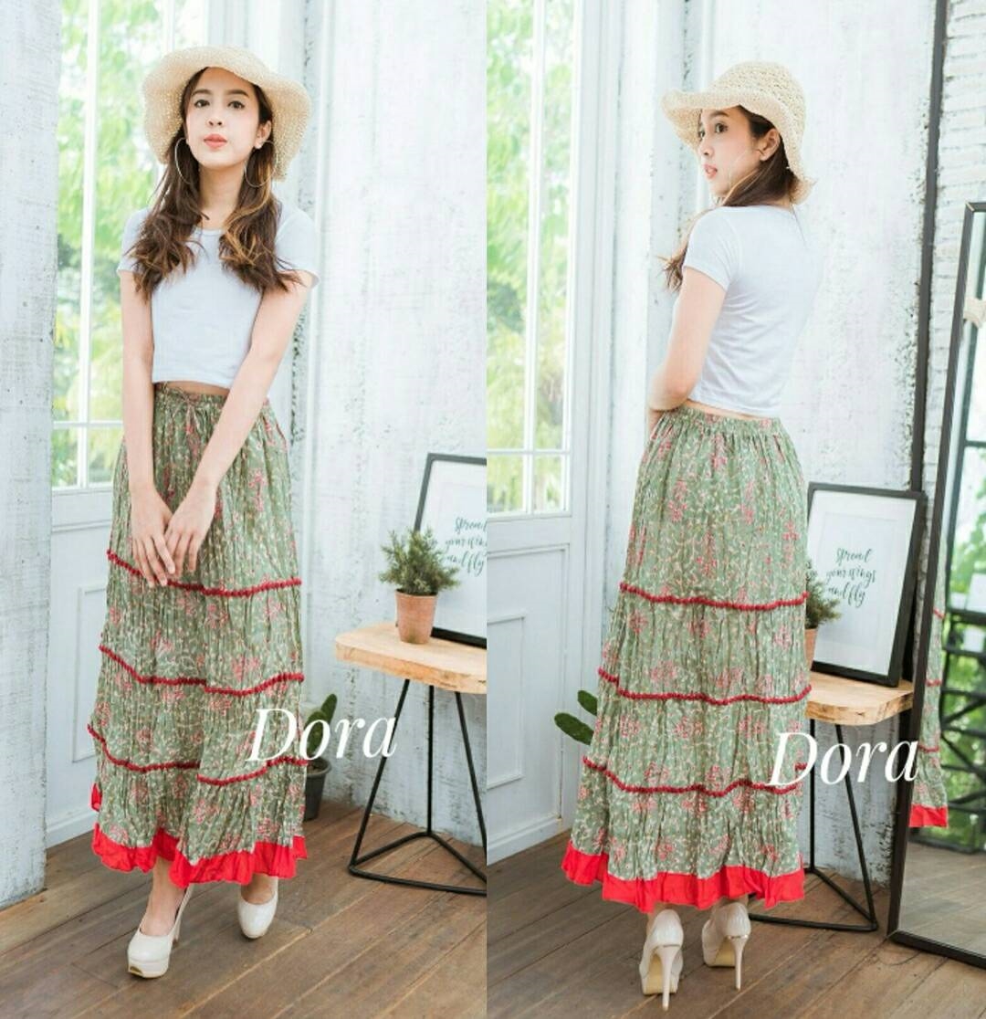 พร้อมส่ง กระโปรงยาว ทรงสวย